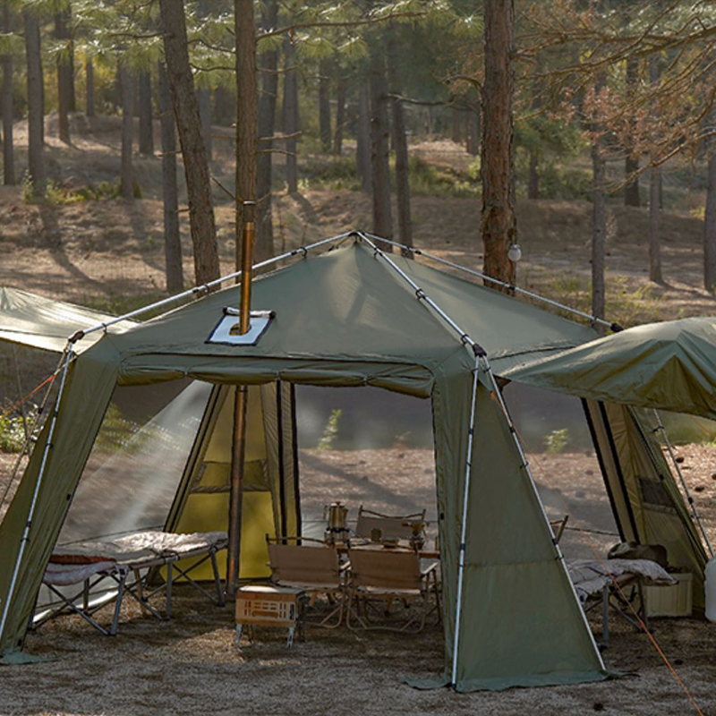 Snabböppen tält