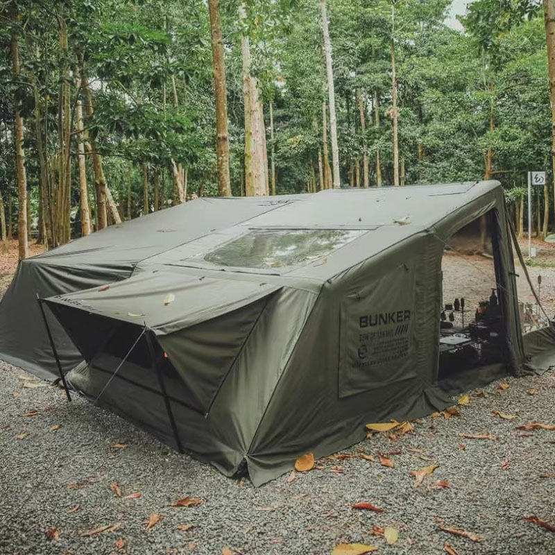 Uppblåsbar tältcamping utomhus militär stil