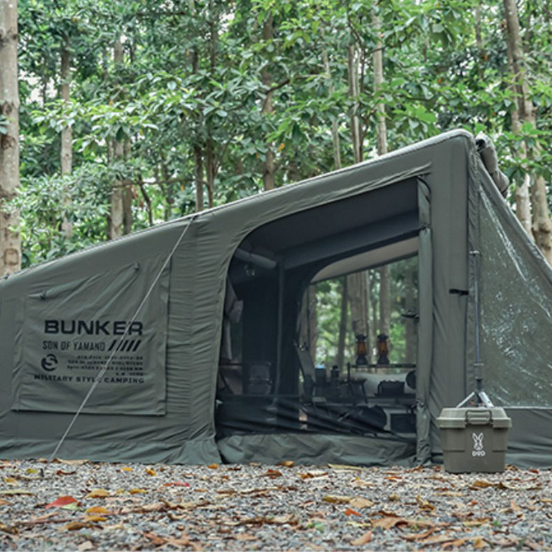 Uppblåsbar tältcamping utomhus militär stil