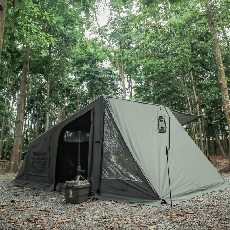 Uppblåsbar tältcamping utomhus militär stil